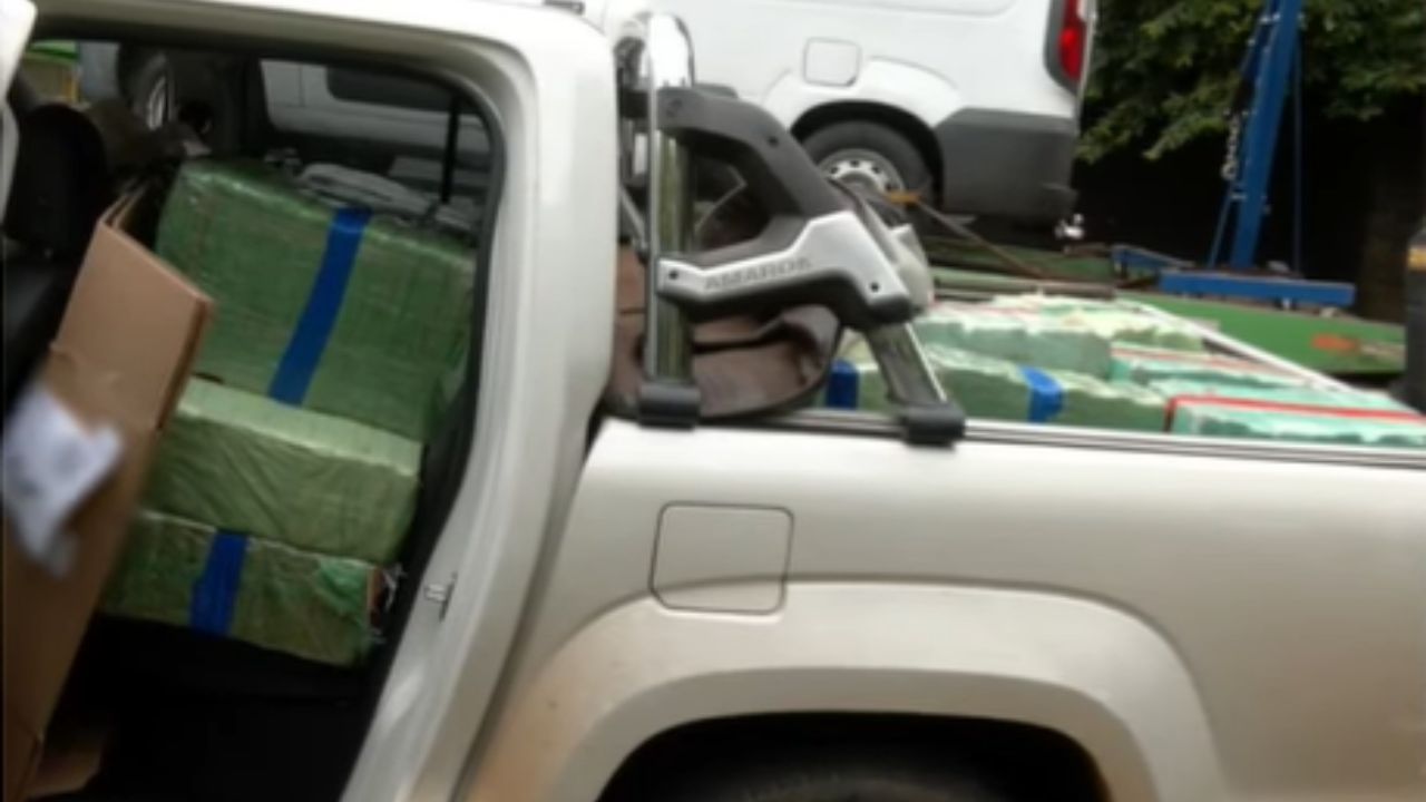 toneladas de drogas dentro de veículo