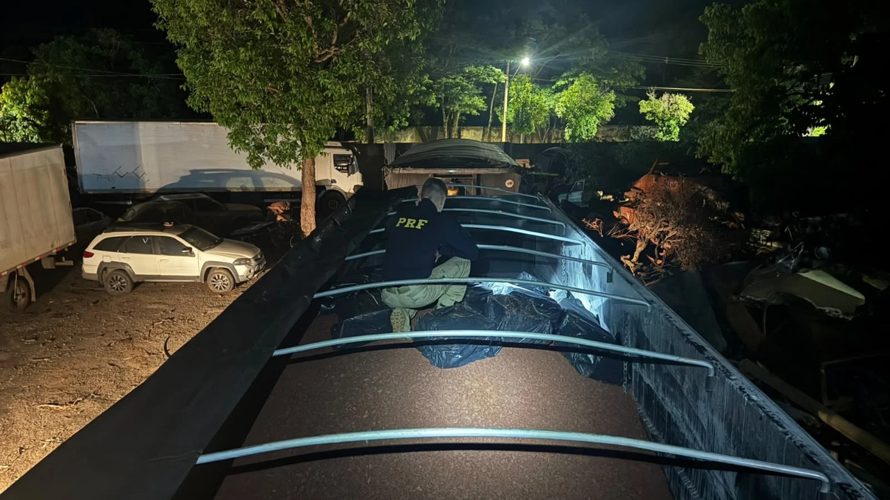 PRF apreendeu cerca de 1.130 quilos de maconha na BR-262, em Córrego Danta; motorista transportava a droga sobre minério de ferro