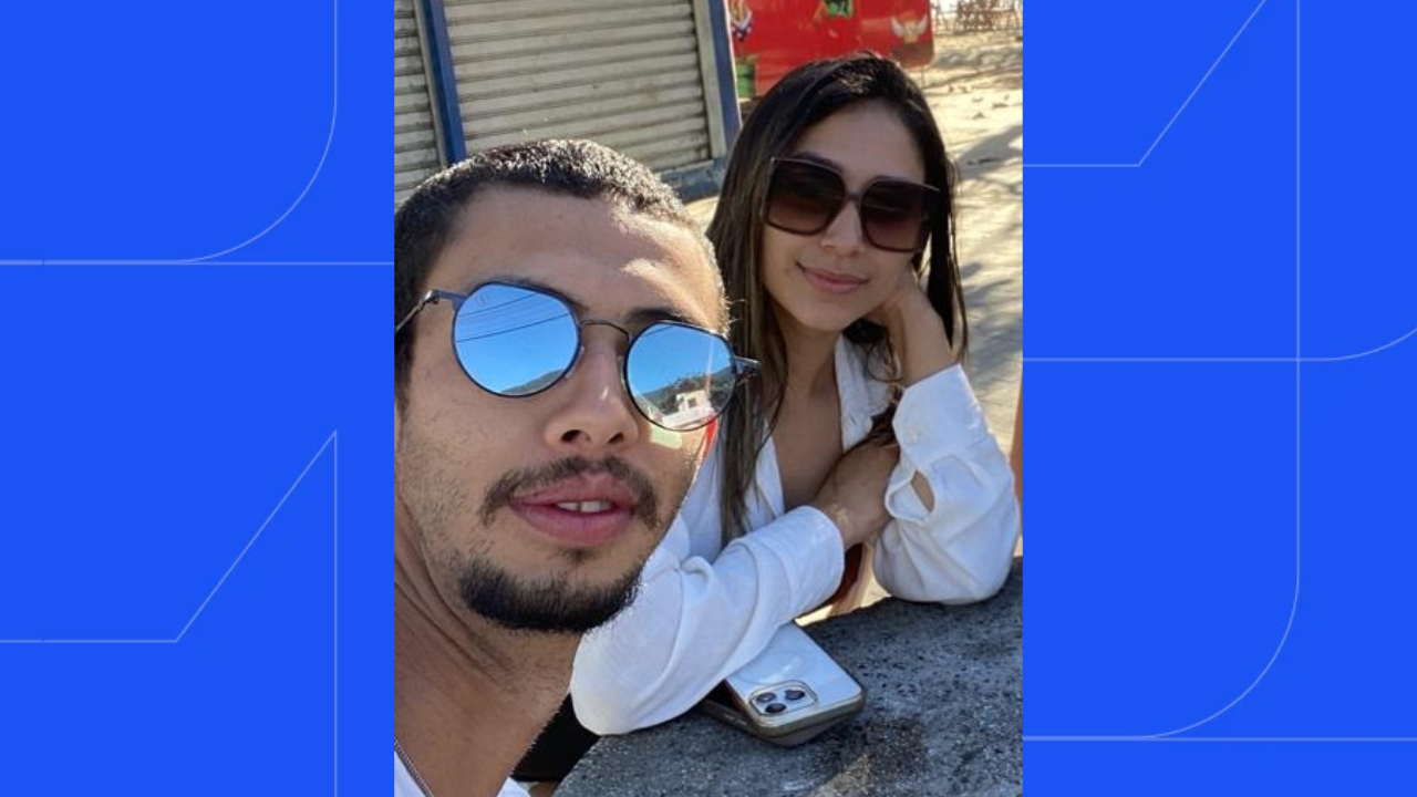 Priscila Lacerda ao lado do amigo e cliente Cristiano Resende, com quem mantinha uma parceria na produção de conteúdos digitais
