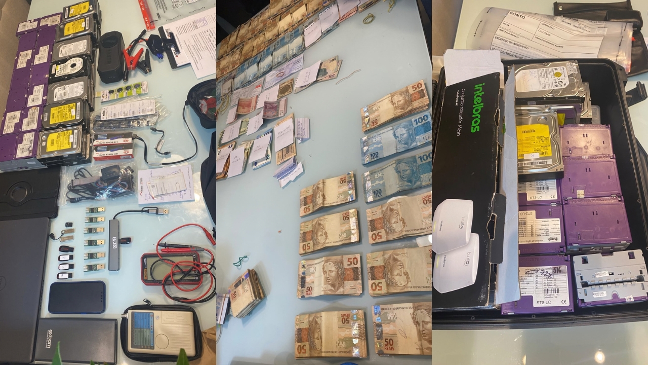 Materiais apreendidos na Operação Trevo do Infortúnio Materiais apreendidos na Operação Trevo do Infortúnio